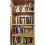 FOUR SHELVES OF VARIOUS HARDBACK BOOKS