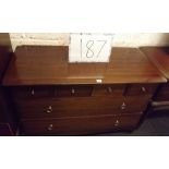 STAG MINSTREL CHEST OF SIX DRAWERS (TWO LONG, FOUR SHORT)