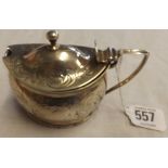 A GEORGE III OVAL MUSTARD POT (MO LINER) - LONDON 1801