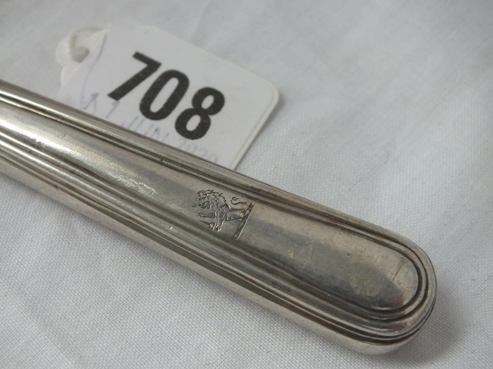 Scottish Georgian crested butter knife - Glasgow 1830 by WR - Image 3 of 3