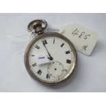 Gents silver pocket watch (seonds dial missing)