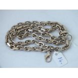 A heavy silver oval link chain - 24" long