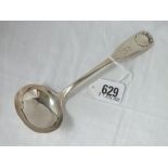 Newcastle silver sauce ladle with shell - 1824 by IW