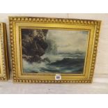 D PHILP 1901 Coastal scenes 9"x13" - signed - pair