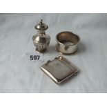 Vesta case, napkin ring and a small pepper - 77gms