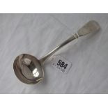 George III fiddle pattern sauce ladle - 1810 by Eley Fern & Chawner