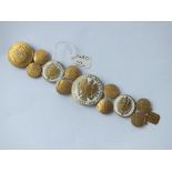 Silver gilt & enamel coin bracelet