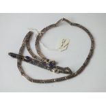 Silver necklace & bracelet - 34gms