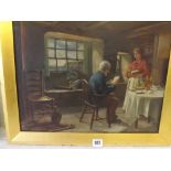 CLAUDE PRATT The Reading of the Letter 13"x17.5" - signed