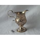 George III helmet shaped cream jug - 4" high - London 1774 by CH - 73gms