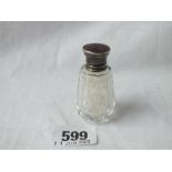 Salts bottle with enamel screw on cover - London 1925