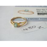 Matching tourmaline ring in 18ct gold with certificate