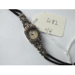 Silver & marcasite ladies cocktail watch by ROME