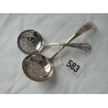 Two sugar sifter spoons - Sheffield 1926