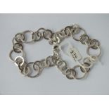 Silver multi hoop bracelet