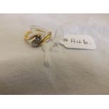 Antique 18ct gold & platinum set with a diamond twist