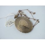 Large antique locket back decorative pendant