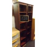 PAIR OF NARROW MODERN SHELVES