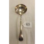 A GEORGE III SILVER SAUCE LADLE 1796 BY R.C