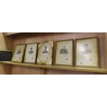 FIVE FRAMED FIRST DAY COVERS OF VARIOUS AIR MARSHALLS FARNBROUGH 16TH SEPTEMBER 1986 INCL; TEEDER,