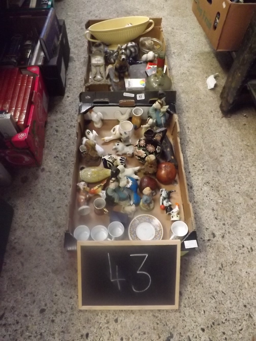 TWO CARTONS OF MIXED CHINAWARE, GLASSWARE & BRIC-A-BRAC