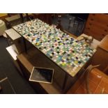 AN UNUSUAL MOSAIC TOPPED COFFEE TABLE A/F