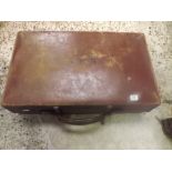 VINTAGE LEATHER ADJUSTABLE SUITCASE BY REVELATION