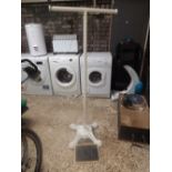 WHITE CAST IRON CLOTHES HANGER STAND