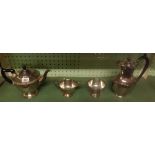 FOUR PIECE PLATED TEA/COFFEE SERVICE