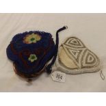 TWO BEADED BAGS