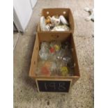 TWO CARTONS OF MIXED GLASSES & CHINAWARE