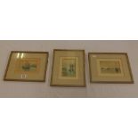A SET OF THREE MARINE WATERCOLOURS, SIGNED WITH MONOGRAM JR AND DATED 1912