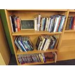 THREE SHELVES OF HARDBACK BOOKS