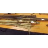 TWO VINTAGE FLY FISHING RODS - ONE BY S ALLCOCK & CO LTD