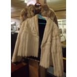 TWO LADIES SHORT FUR JACKETS