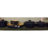 SHELF OF VARIOUS DENBY COOKWARE & TABLEWARE