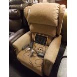 GOOD QUALITY RELAXER MASSAGE ARMCHAIR IN LIGHT BROWN
