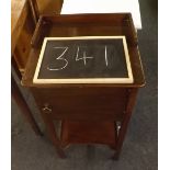 1930'S OAK POT CUPBOARD WITH BRASS DROP HANDLE