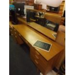 MELAMINE DRESSING TABLE WITH SEVEN DRAWERS & MIRRORED BACK (60'' LONG)