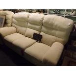 A G-PLAN CREAM COLOURED THREE SEATER SETTEE