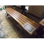 SLAT WOOD BENCH SEAT