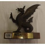 PRESENTATION PLAQUE OF A WYVERN