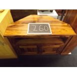 CARVED RUSTIC STYLE TV STAND WITH CUPBOARDS