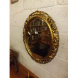 GILT FRAMED BEVELLED EDGE MIRROR