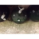 GREEN ENAMEL INDUSTRIAL LIGHTS, DIA 14 (NEEDS TESTING BY ELECTRICIAN)