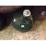 GREEN ENAMEL INDUSTRIAL LIGHTS, DIA 14'' (NEEDS TESTING BY ELECTRICIAN)