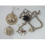 Bag containing silver bracelets, pendants etc - 58gms