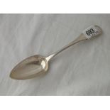 Irish fiddle pattern table spoon - by SN - Dublin 1835