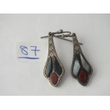 Antique Scottish agate earrings