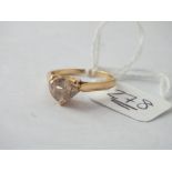 A heart shaped diamond ring - 1.3ct - size N